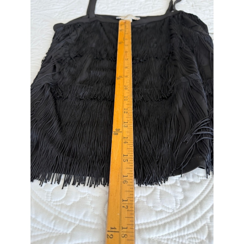 Michael Kors Black Tiered Fringe Camisole Top MH05A54A22 Womens Medium NWT - Picture 6 of 11